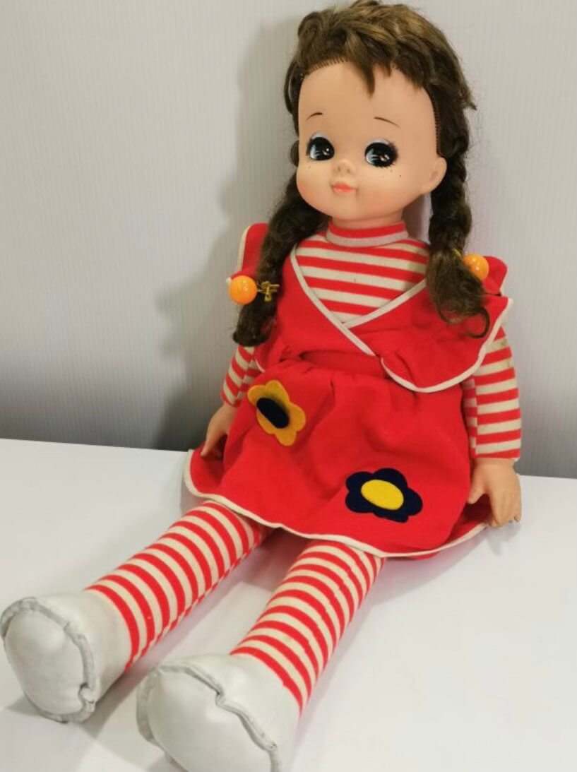 昭和レトロ お人形 女の子 全長62cm